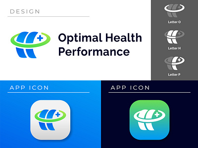 Modern Health App Logo Design app branding design designer graphic design health icon identity logo vector