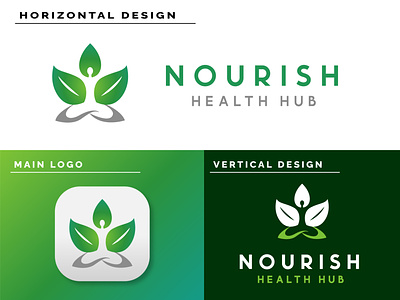 Modern Creative Health Logo app branding design designer graphic design health illustration logo marketing nourish social vector