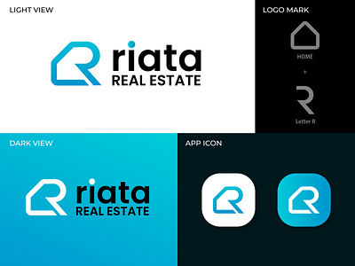 Modern Real Estate Logo (R + Home) amazing branding clean creative design designer graphic design high home illustration logo logodesign modern real estate vector