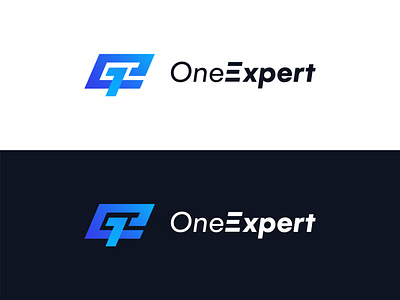 OneExpert Logo branding commerce creative design ecommerce graphic design logo modern online shopping typography vector