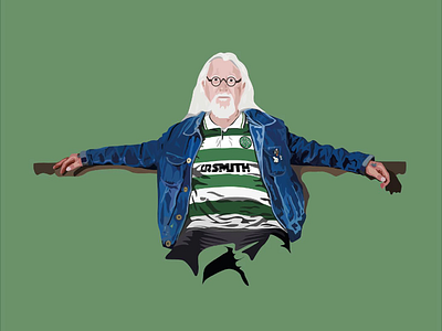 Digital Illustration adobe illustrator billie connolly celtic fc illustration scotland