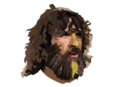 Digital Illustration adobe illustrator barcelona carlos puyol football pain portrait vector