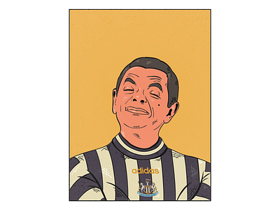 Digital Illustration adobe illustrator conedy football illustration mr bean newcastle premier league roman atkinson vector