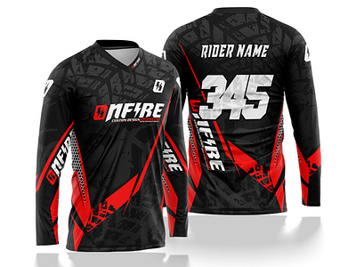 Long Sleeve Jersey Design for Motocross – Onfire 3 apparel design digital print fashion fashion design graphic design jersey jersey design motocross mx print sublimation racing design sublimation