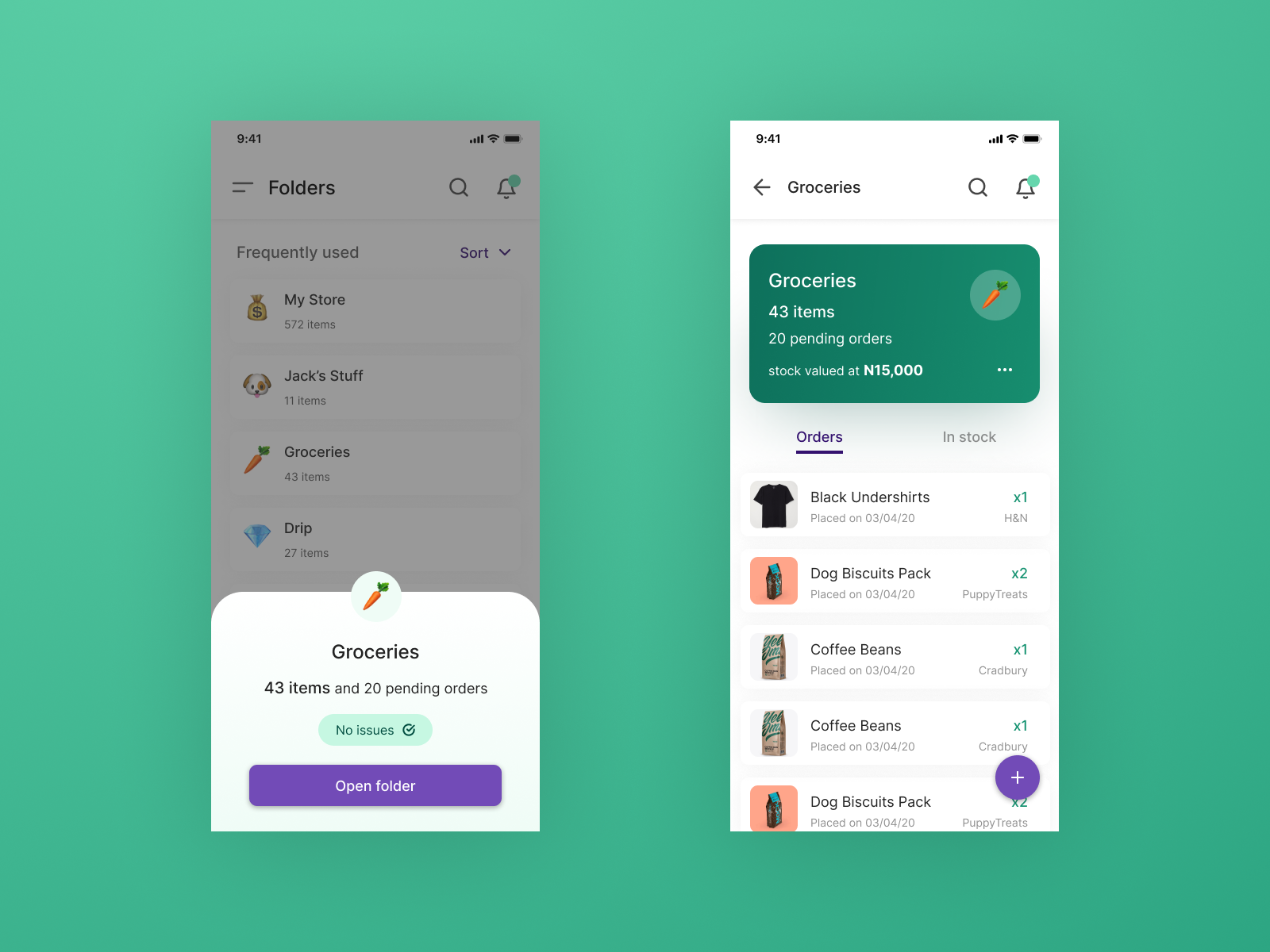 Inventory app by Isaac Fayemi on Dribbble