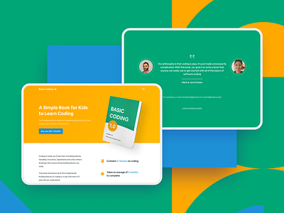 Landing Page for a Book landing ui