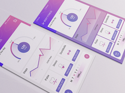 App UI app branding dashboard health minimal purple typography ui ui design uidesign uiux web