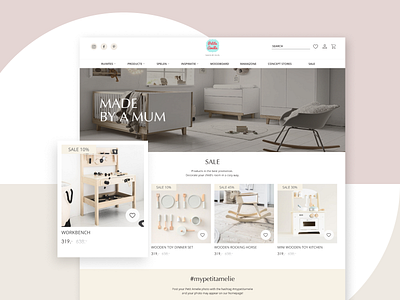 Petit Amelie shop design design system illustration interface service ui