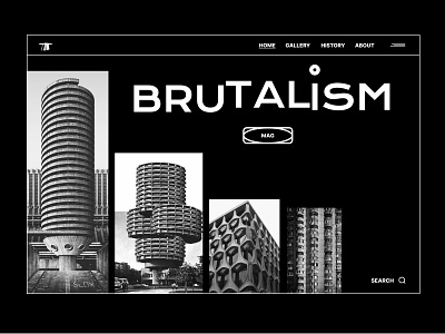 Brutalism Mag Prototype Web Design.