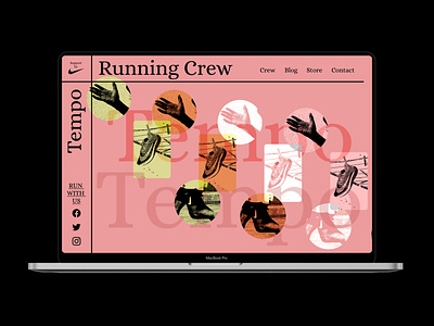 Tempo Running Crew Website . design figma nike run running sport ui uiux ux web website