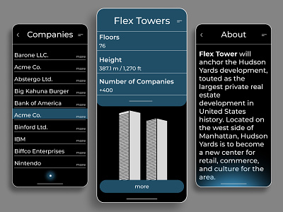 UI/UX ` Mobile App Skyscraper Flex Towers . app design mobile mobileapp phone ui uimobiel uiux ux uxmobile
