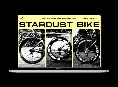 Stardust Bike Store Website . bike cycle design figma macbook sport ui uiux uiweb ux uxweb web website