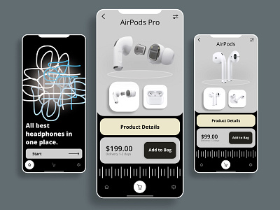 UI/UX ` Mobile App Airpods . design ios16 iphone mobile mobileapp mobileui mobileux ui uiux ux