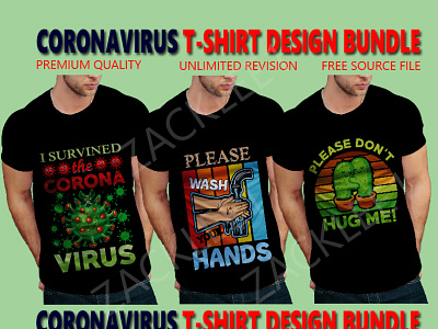 Coronavairus T shirt design bundule