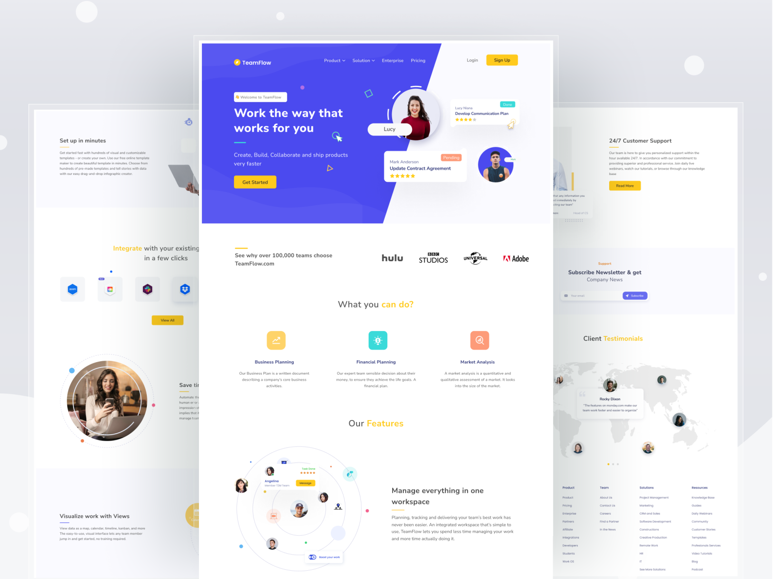 TeamFlow - Collaboration Website by Irvan Moses for Pelorous on Dribbble