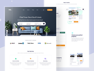 Real Estate Landing Page by Irvan Moses for Pelorous on Dribbble