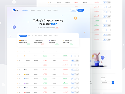 NEFA - Cryptocurrency Exchange Website
