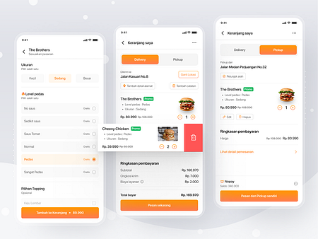 Food Delivery App by Irvan Moses for Pelorous on Dribbble