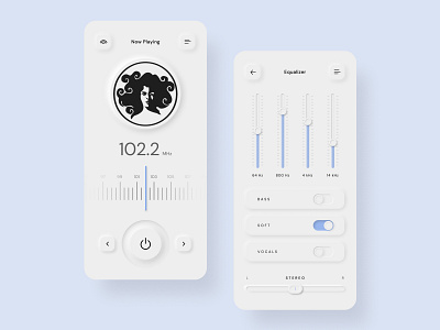 Radio Player with Neumorpism Concept