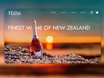 Haha Wine - Front Page - UI Design branding design typography ux web