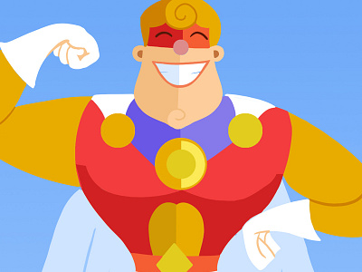 Hero character design colouring book hero illustration super hero