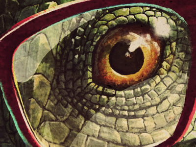 The Eye detial eye frog illustration