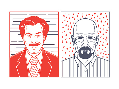 Movember actors anchor man breaking bad bryan cranston characters icons moustache movember profiles vector will ferrell