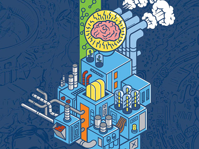 Mind Factory energy factory isometric mind steam working