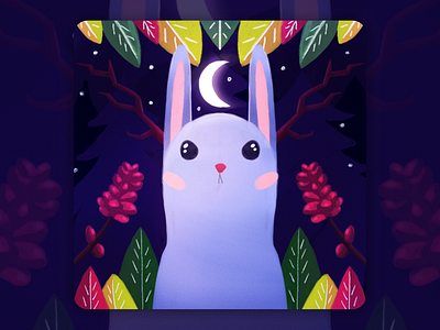 Rabbit in the magic woods art character characterdesign graphic design illustration illustrator procreate rabbit vector woods