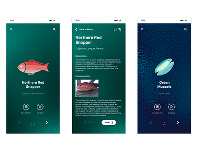 E-Fish app design exploration fish ui