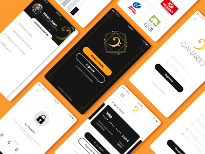 App Design - Canario app design flat minimal ui ux