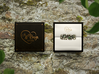 Logo for or handmade jewelry store branding jewelry lettering logo logotype natural rings weddingrings