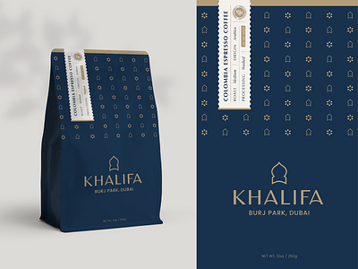 Khalifa Coffee Packaging Part 3 box branding coffee design illustration label logo minimalist packaging product label