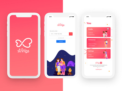 UI Design For Dating App app app ui ux app ux dating app dating app ui illustration mobile app design mobile design mobile ui ui ui design ux ux ui ux design