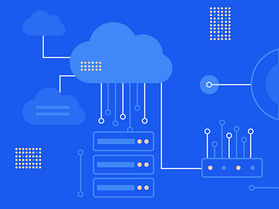 Technology Pattern - Cloud and Servers abstract cloud server illustration patterns tech illustration tech patterns technology technology icons web illustration