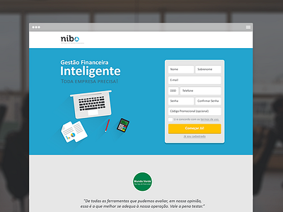 Nibo Landing Page design finances flat landing nibo page ui web