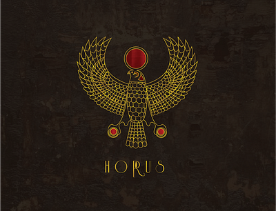 Horus branding design egypt flat horus illustration illustrator lettering logo minimal typography