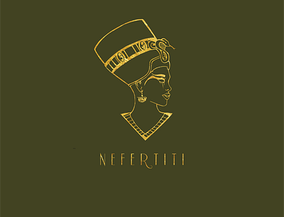 Nefertiti branding design egypt flat icon illustration logo minimal nefertiti