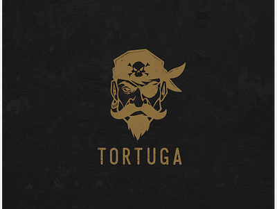 Tortuga branding design flat illustration logo pirate pirates vintage vintagelogo