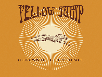Yellow Jump Organic Clothes branding clothing brand design illustration illustrator vintage vintage logo