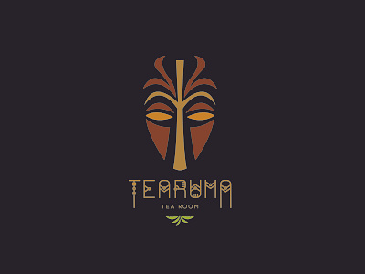 Tearuma Tea Room branding design flat illustration illustrator logo minimal