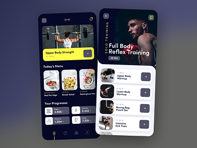 Fitness Workouts & Training 🏋🏻‍♂️ app app design box design fit fitness mobile training ui uidesign