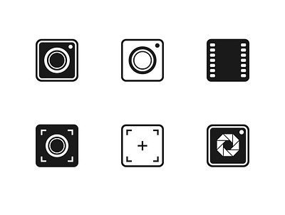 Camera icon A design icon illustrator logo minimal vector