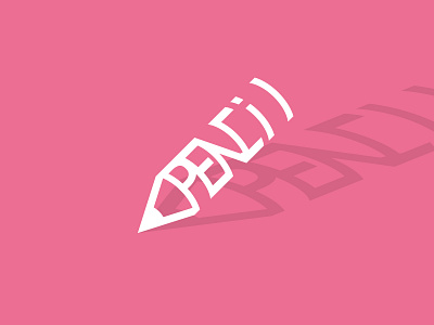 Pencil branding design flat graphic design icon illustrator logo minimal vector