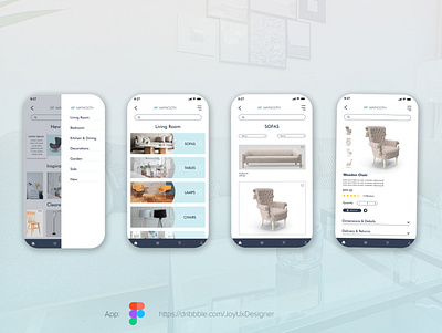 App UI app brand experience furniture ui user ux