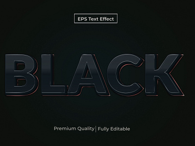 Black Metal Extra Glow on Stroke text effect typography vector