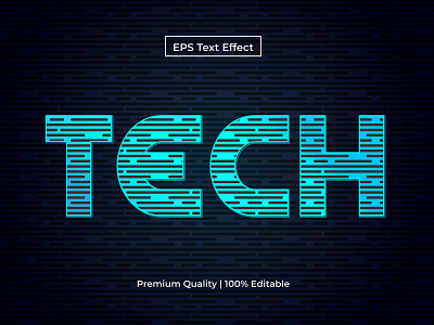 Tech Text Effect design text effect typography vector
