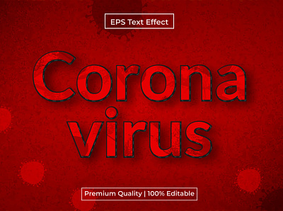 Coronarvirus Text Effect text effect typography vector
