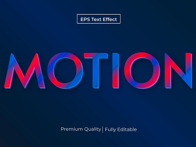 Motion text effect text effect typography vector