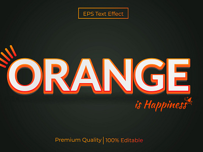 Orange text effect text effect typography